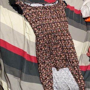 Printed romper dress